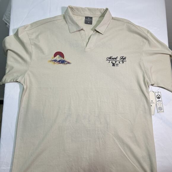 Saints Studio Men's size Med Polo Mount Fuji Japan - Picture 1 of 6